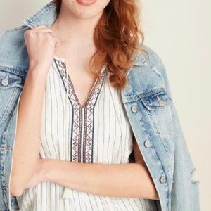 Boho Embroidered Jumpsuit Old Navy Large